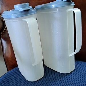 2 - Slim Line 2 Quart Tupperware Pitchers